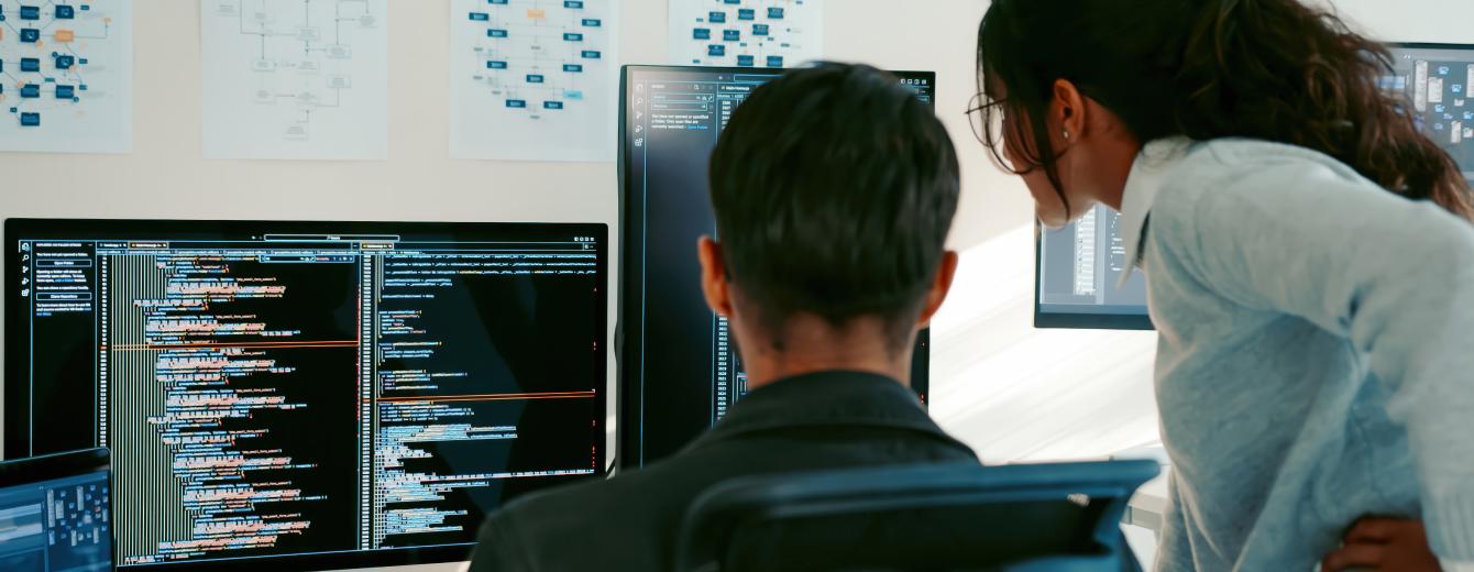 Website coders working together 