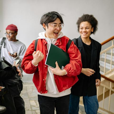 A group of students on campus