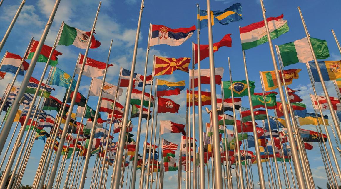 A collection of different country flags from around the world