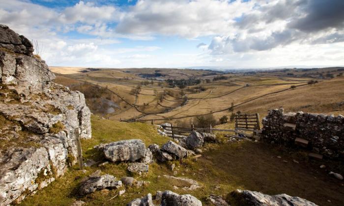 A sweeping view of the hills in the Yorkshire Dales